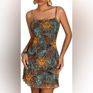 Milumia Vintage/ Boho Spaghetti Strap Dress